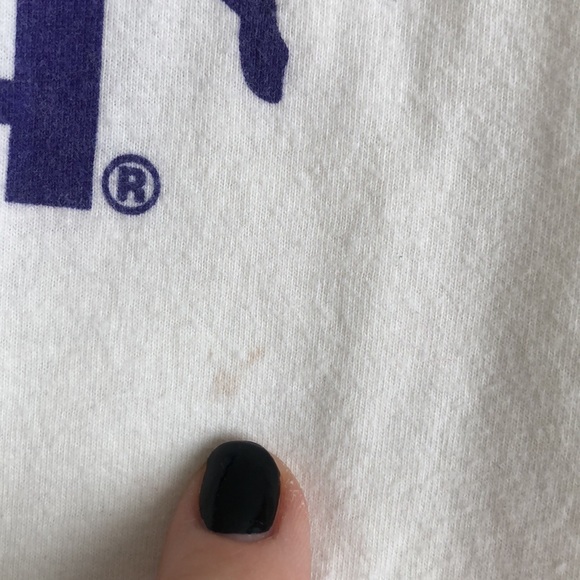 Puma Cotton T-Shirt with Logo (Cream/Purple) - Picture 6 of 8